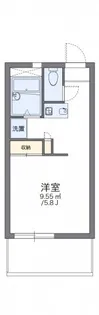 レオパレス栗林【104号室】の間取り