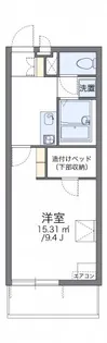 レオパレスレインボーロード【3階】の間取り