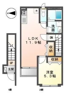 カーサ マローネ【2階】の間取り