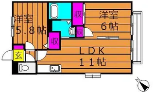 インペリアルパレス【C201号室号室】の間取り