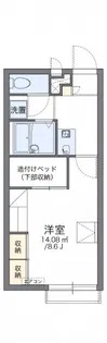 レオパレスおいし【2階】の間取り