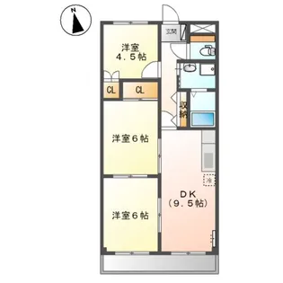 カームネスト【3階】の間取り