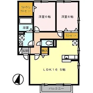 レジデンス・ルネ M棟【2階】の間取り