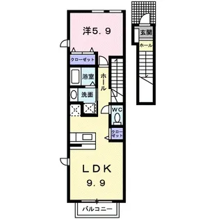 ベルシティSato B【2階】の間取り