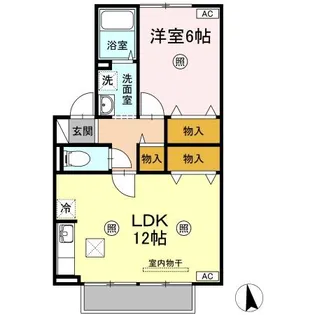 パークサイド堀南 D棟【1階】の間取り