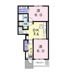 サニーパレス【1階】の間取り