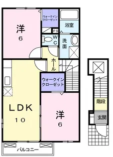 グリン・ゲイブルスA【2階】の間取り