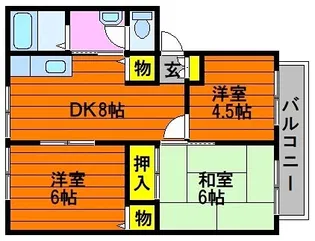 サンガーデン中島 B【2階】の間取り