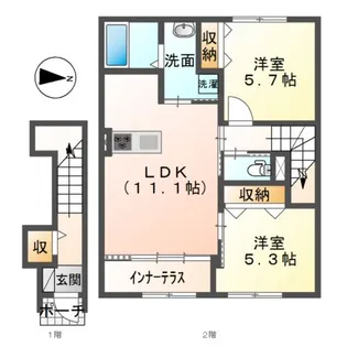 モントクレア【2階】の間取り