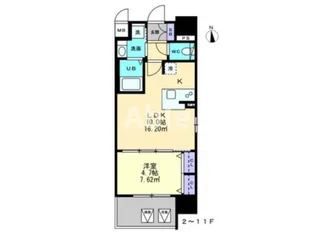 S-RESIDENCE中央町alectra【2階】の間取り