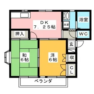 コーポカワサキ A【202号室】の間取り