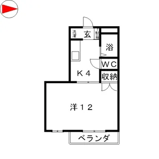 1Kの間取り画像