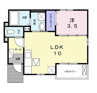 カーサ フェリーチェA【1階】の間取り