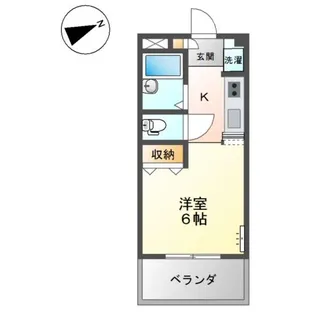 1Kの間取り画像