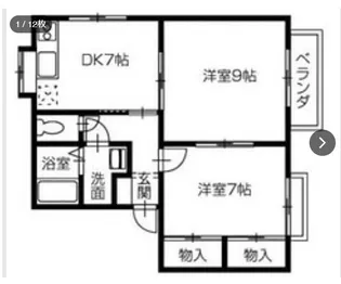 コーポ岩本25【102(※)号室】の間取り