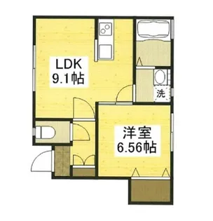 鴨方駅前シックスイン【103号室】の間取り