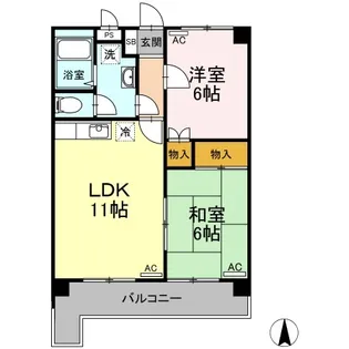 リバーサイド久米【303号室】の間取り