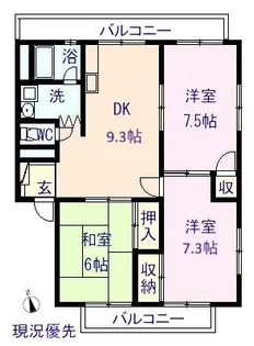 オリヴィエ東川口【1階】の間取り