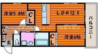 リーフミナン【1階】の間取り