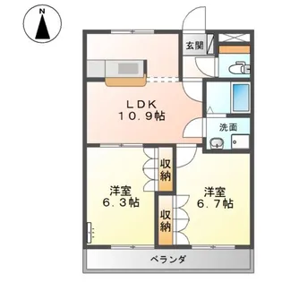 グリーン アヴェニュー【1階】の間取り