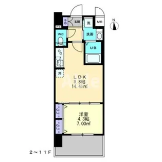S-RESIDENCE中央町alectra【405号室】の間取り
