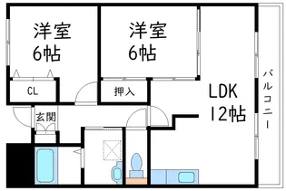 神辺中央マンション【2階】の間取り
