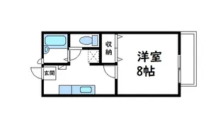 ビーライン川南 A棟【2階】の間取り