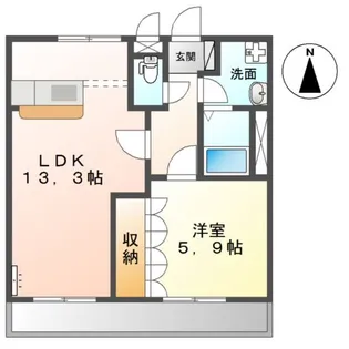 ラフォーレ木太【2階】の間取り