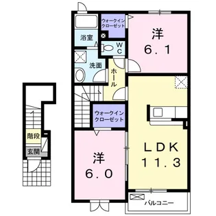 グレイスフル【2階】の間取り