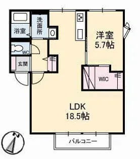 ハイマットメゾンB棟【1階】の間取り