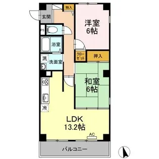 フォブール西公園【3階】の間取り