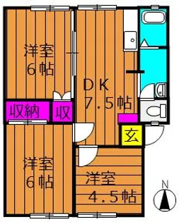 コーポサンライト【ll205号室号室】の間取り