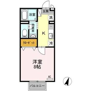 アレイ御用所 B棟【202号室】の間取り