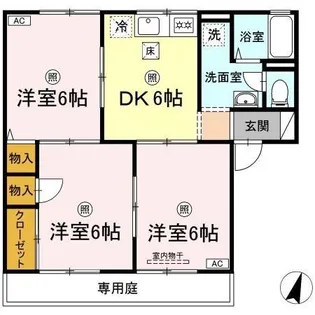 サンコーポ石井 B棟【1階】の間取り