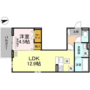 アルチェヴィータ【1階】の間取り