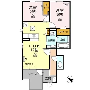 岡山県倉敷市福島【アパート】の間取り