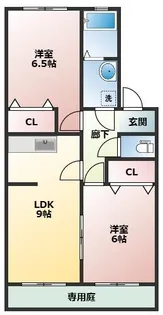 フォーシーズンズ秋【102号室】の間取り