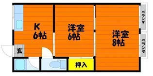 野田マンション B棟【2階】の間取り