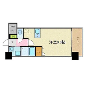 SWISS NISHIGAWA【305号室】の間取り