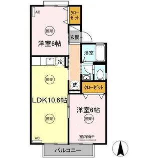 ドミール円座 D棟【1階】の間取り