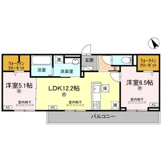 J.リヴェール高松西宝町 A棟【1階】の間取り