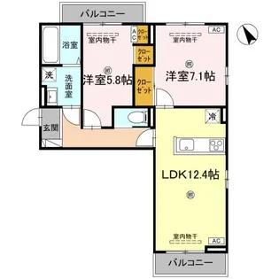 J.リヴェール高松西宝町 A棟【3階】の間取り