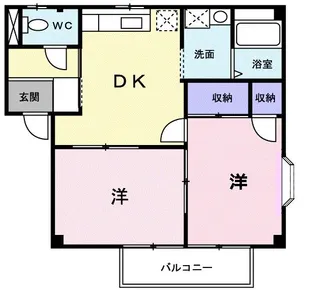 キャッスル福田【1階】の間取り