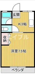 シティハイム春日Ⅰ【Ⅰ-102号室】の間取り