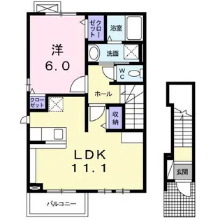 1LDKの間取り画像