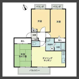 フォブールあすかA【2階】の間取り