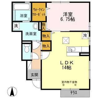 HAPPINESS くにしろ B棟【103号室】の間取り