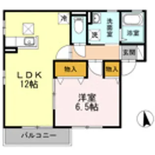サンメゾン・小池 D棟【1階】の間取り