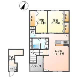 アルページュ【2階】の間取り