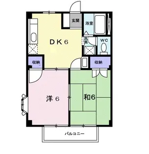 ハイムあすなろB【1階】の間取り